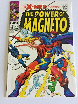 X - Men 43,  Higher Grade,  Magneto Cover/story,  8.  0/8.  5