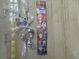 Bandai Rurouni Kenshin Chain Strap Figure Gashapon X5 Sagara Kaoru Aoshi Shishio