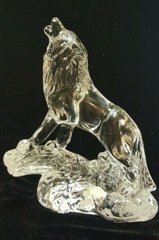 Howling Wolf Wolves Wonders Of The Wild Princess House 24 Crystal Figurine 6 "
