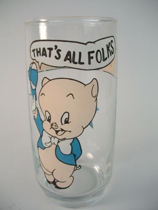 Vtg 1966 Porky Pig Pepsi Looney Tunes Collectors Glass That 