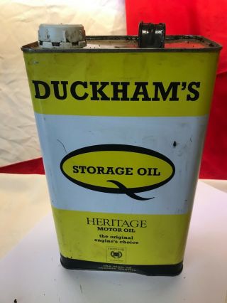 Duckhams British Motor Heritage Bmh Storage Oil 1 Gallon Vintage Empty Can
