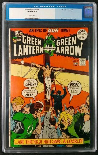 Green Lantern 89 Cgc 9.  0 White Pages (dc Comics 1972)