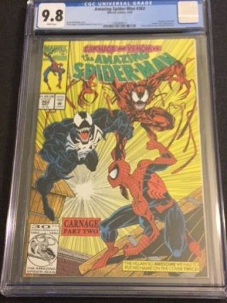 The Spider - Man 362 Cgc 9.  8 White Pages Second Appearance Carnage Venom
