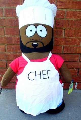 Huge South Park Chef Plush Toy With Tags 32 "