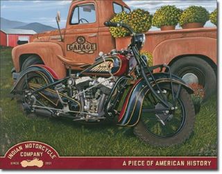 Indian Motorcycle Company 12x16 Vintage Style Metal Signs Man Cave Decor Biker