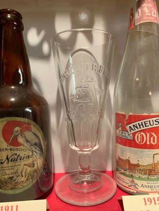 VERY RARE vintage Anheuser Busch Pilsner Glass (Notice the OLD VERSION EAGLE) 2