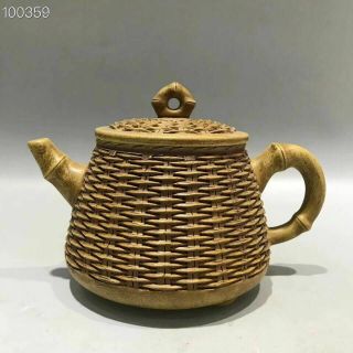 Handmade Raw Ore Purple Clay Pot Art Teapot Yixing Zisha Chinese Tea Pot 420cc