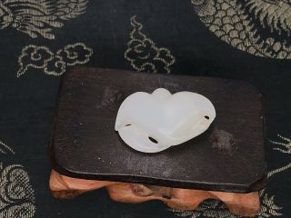 A Lovely Chinese Carved White Jade Pendant