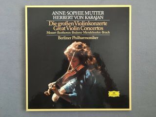 F490 Mutter The Great Violin Concertos Karajan Bpo 4lp Dgg 2740 282 Stereo