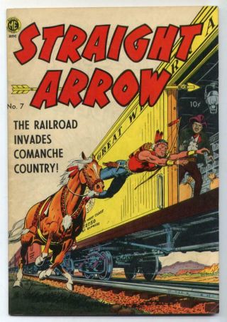 Straight Arrow 7 (fred Meagher) Golden Age - Me Comics Fn,  {randy 