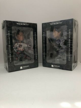 Rare Joe Sakic & Patrick Roy Forever Collectibles " Men Of The Ice " Bobble Heads