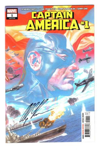Captain America 1 Alex Ross Signed Comic Ltd 25 W/sdcc 2018