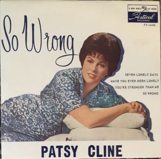 Patsy Cline - So Wrong Ep Rare Oz Country 1963 Extended Play