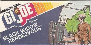 Vintage Gi Joe Hasbro Mini Comic Giveaway Promo 1975 Black Widow Rendezvous Vf,