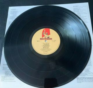 Metallica Kill Em All LP 1983 Music for Nations Pressing Rare w.  Lyric Sheet 6