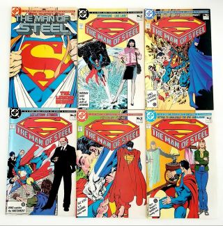 Superman The Man Of Steel 1 - 6 1986 Dc Comic Books Complete Mini Series Nm/mt