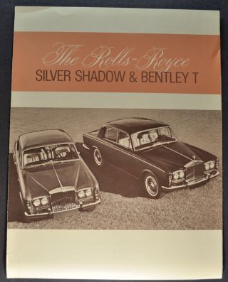 1966 - 1967 Rolls Royce Silver Shadow Bentley T Brochure Folder