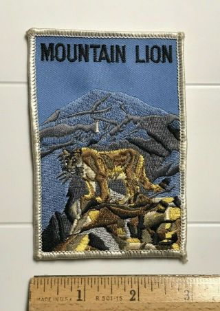 Mountain Lion Puma Big Cat Wild Animal North America Wildlife Embroidered Patch