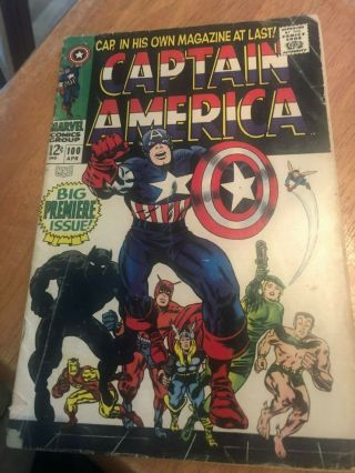Captain America 100,  1967 Big Premiere Issue By Stan Lee & Jack Kirby Fair