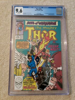 Thor 412 Cgc 9.  6,  Perfect Case Marvel Comics 1st Warriors Full