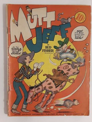 Mutt & Jeff 3 (gd,  2.  5) 1941 By Bud Fisher Golden Age All - American Comics
