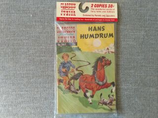 Classics Illustrated Junior 544 The Golden Fleece 561 Hans Humdrum EXC 2