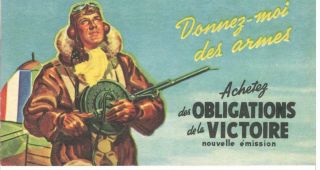 French War Poster,  Ink Blotter,  In Color,  " Donnez - Moi Des Armies " Movie?