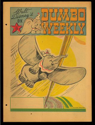 Dumbo Weekly 10 Rare Walt Disney Premium Giveaway Comic 1942 Vg -