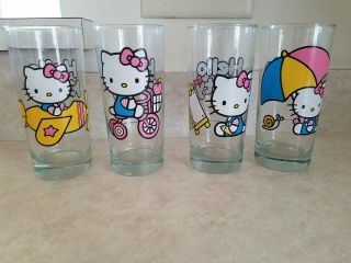 Set Of Four Sanrio Hello Kitty Drinking Glasses - 2013