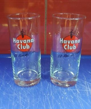 Havana Club Bar Glasses - 6 Ounces - Set Of Two