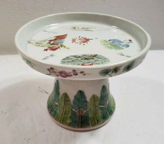 Antique Chinese 3 1/4 " Hand Painted Porcelain Stand