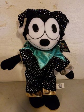 Felix The Cat Jester Joker 14 " Toy Factory Stuffed Plush Doll 2003.  With Tags