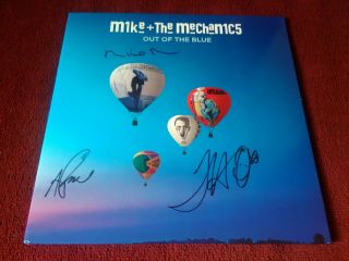 Signed Mike And The Mechanics - Out Of The Blue - Gatefold Vinyl Lp & Proof