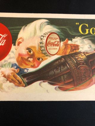 Antique Coca Cola Cardboard Sign 1953 Rare Vintage (Mo1) 3