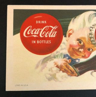 Antique Coca Cola Cardboard Sign 1953 Rare Vintage (Mo1) 4