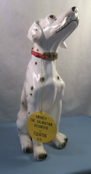 Vintage Swank Dalmatian Dog Liquor Decanter