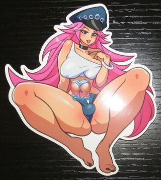 Poison Street Fighter Final Fight 4.  8 " X 5 " Glossy Sticker - Nsfw Shorts Ver.