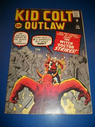 Kid Colt Outlaw 100 Silver Age 1961 10 Cent Comic Stan Lee Western Atlas/marvel