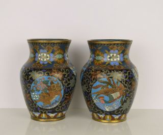 A Very Fine & Perfect Japanese Cloisonne Vases C1900