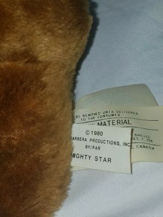 Vintage 1980 YOGI BEAR HANNA - BARBERA MIGHTY STAR Plush Stuffed Animal 5