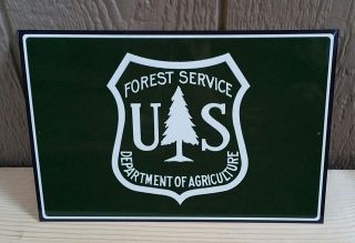 U.  S.  Forest Service Emblem Logo 8x12 Metal Sign In Cellophane Sleeve