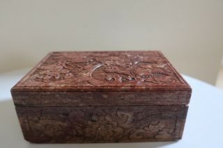 Antique Chinese Carved Soapstone Box & Lid 2