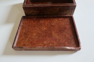 Antique Chinese Carved Soapstone Box & Lid 5