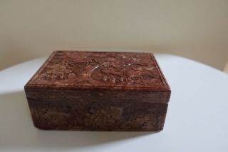 Antique Chinese Carved Soapstone Box & Lid 7