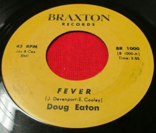 Doug Eaton 45 Rpm Braxton Br 1000 Private Funk/soul Unknown Vg,