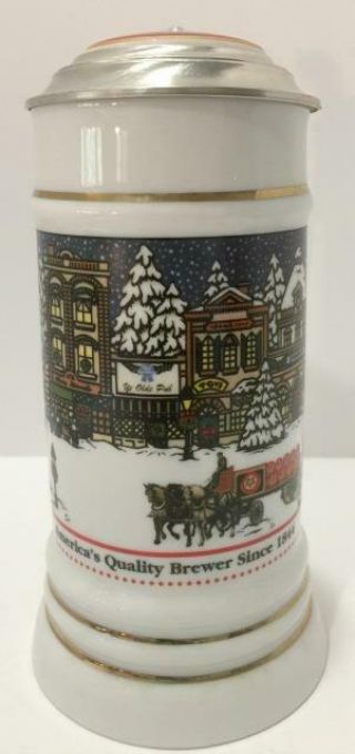 Pabst Blue Ribbon Beer Stein 2001 With Lid
