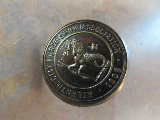 Vintage 1908 Atlantic City Horse Show Brass Medallion/badge 1