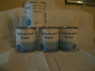 Dehydrated Water,  4 Cans,  A Must For Hiking And Camping,