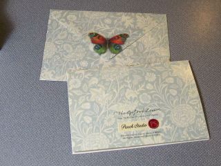 Punch Studio 10 Embellished Butterfly 3 - D Blank Note Cards NIB Kirshner Arts 4
