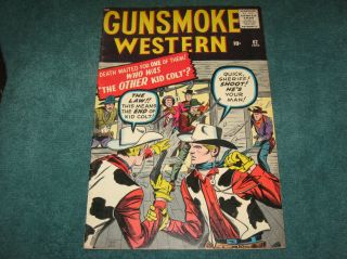 1961 Atlas/marvel Gunsmoke Western 62 Jack Kirby Cvr,  (3) Stories Two - Gun Kid